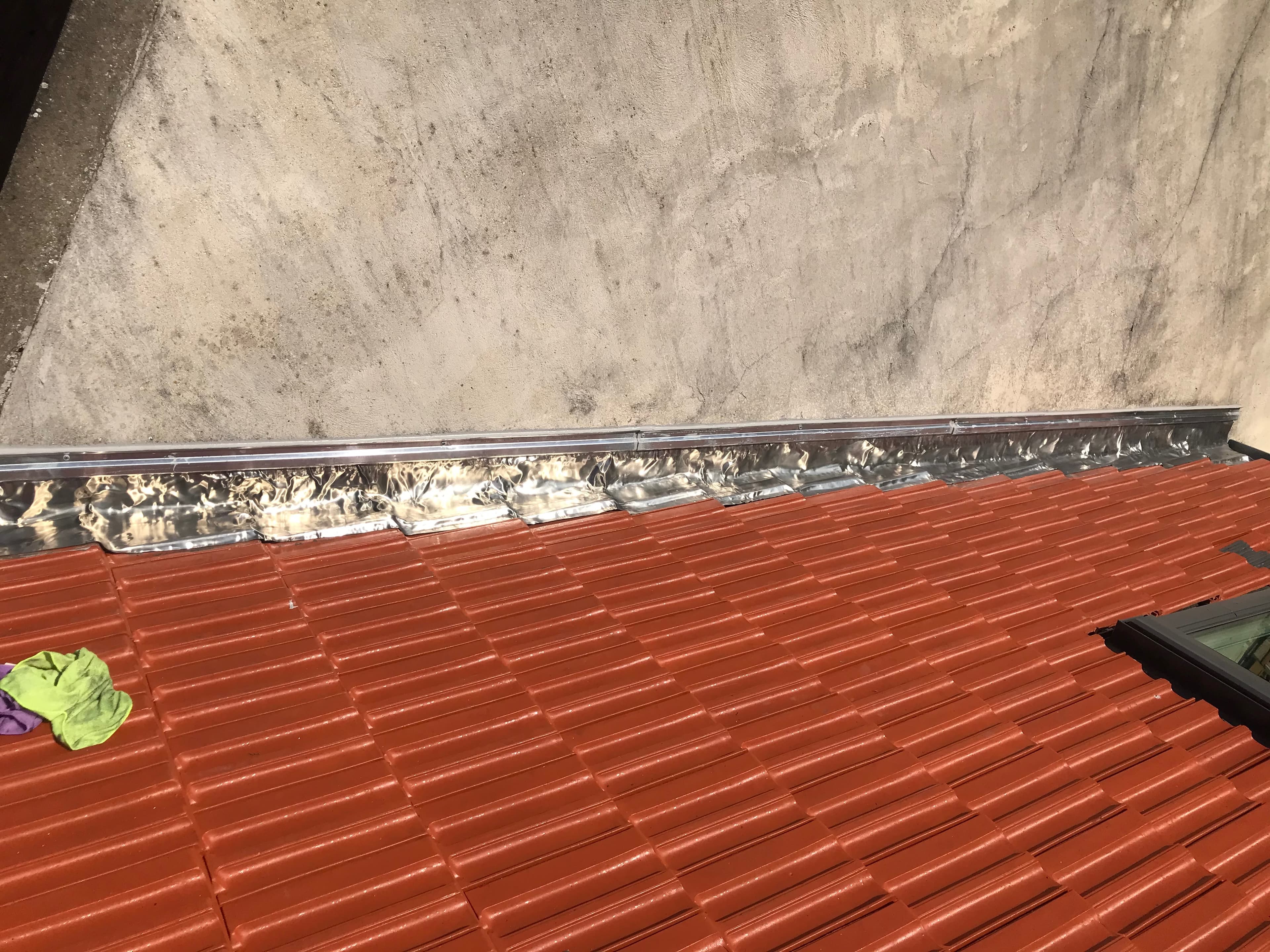 Pose d'un solin - Après