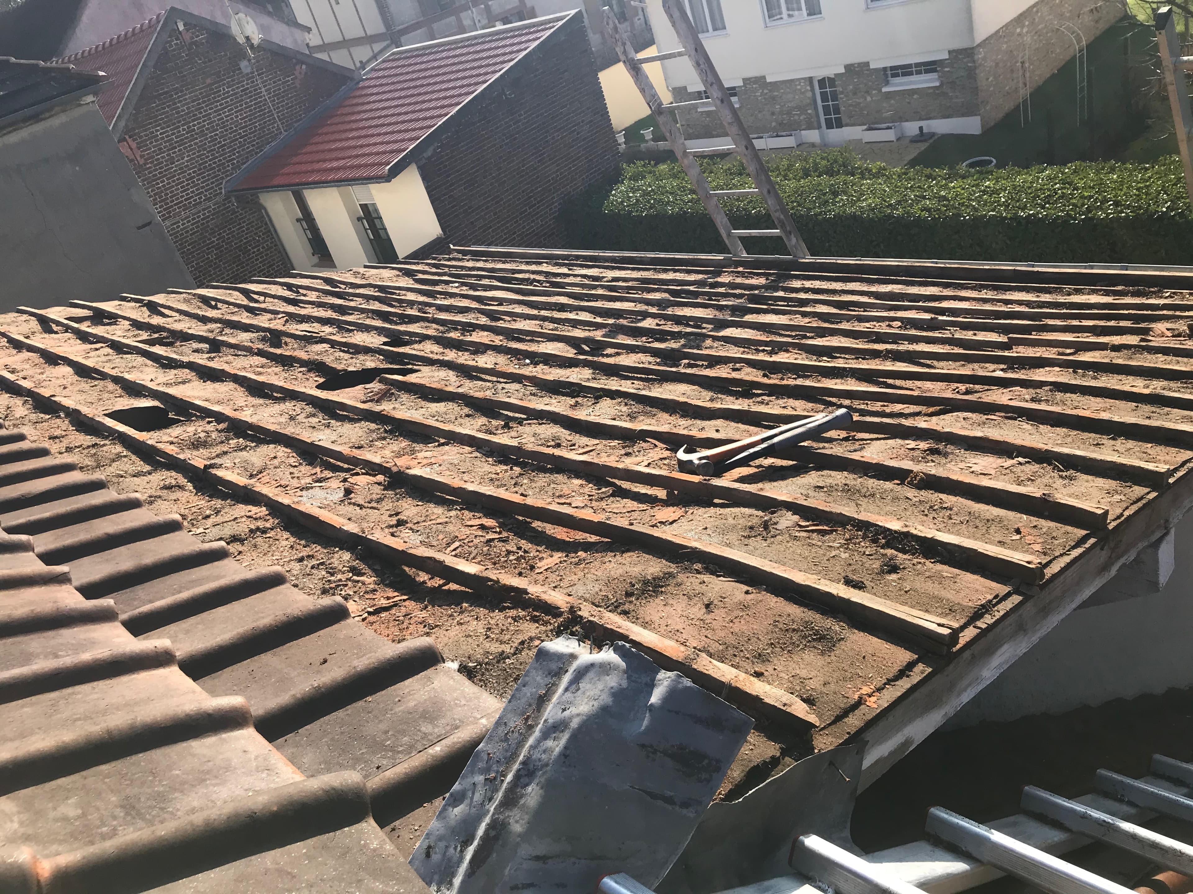 Réfection complète de toit - Avant